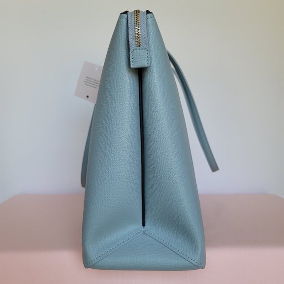 KATE SPADE All Day Crossgrain Leather Top-zip Large Tote- Ocean Beach color πβ - Picture 8 of 16